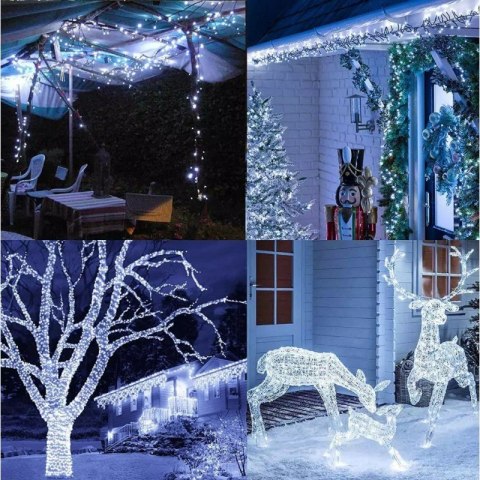Zewnętrzne/ wewnętrzne lampki choinkowe drucik 500 LED 50m, zimne białe LAMP36B
