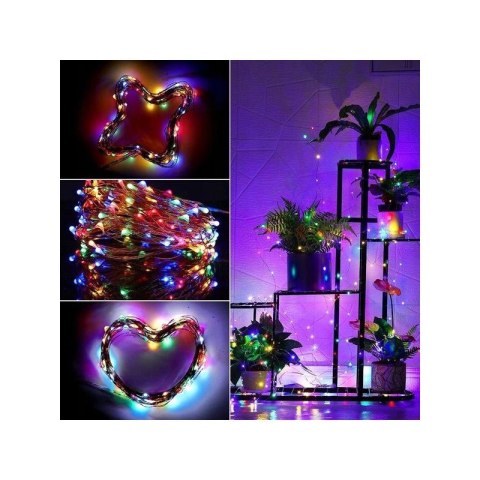 Zewnętrzne/wewnętrzne lampki choinkowe drucik 500 LED 50m, Multikolor LAMP36MULTI