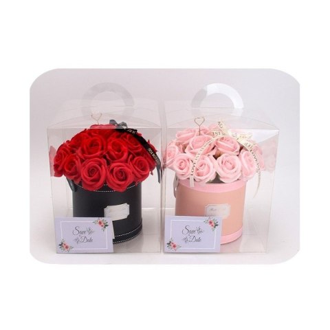 Flower box, bukiet zapachowych kwiatów mydlanych w pudełku 21szt. BUK08CZE