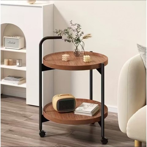 Stolik kawowy dwupoziomowy 40x40x58cm mobilny STL22