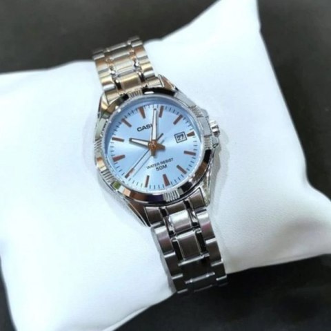 Zegarek damski CASIO LTP-1308D-2AV srebrny na bransolecie + BOX