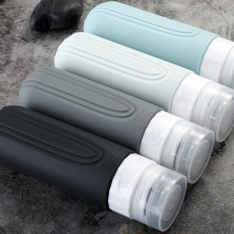 Zestaw silikonowych pojemniczków, buteleczek podróżnych 4w1 90ml KS138