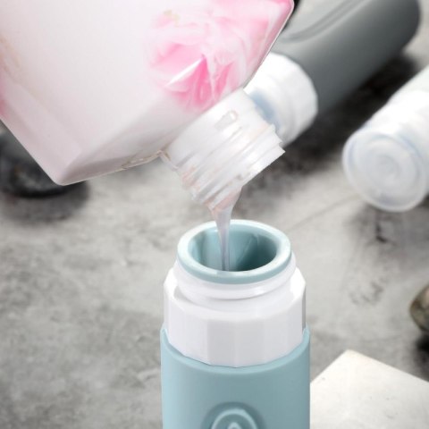 Zestaw silikonowych pojemniczków, buteleczek podróżnych 4w1 90ml KS138