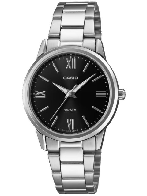 ZEGAREK DAMSKI CASIO LTP-1303DD-1AVEF Srebrny Czarna Tarcza + BOX