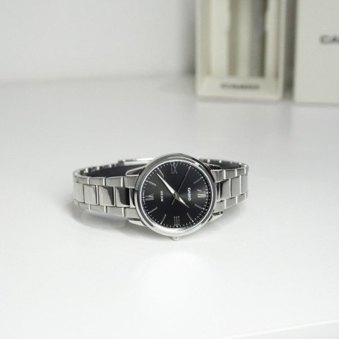 ZEGAREK DAMSKI CASIO LTP-1303DD-1AVEF Srebrny Czarna Tarcza + BOX