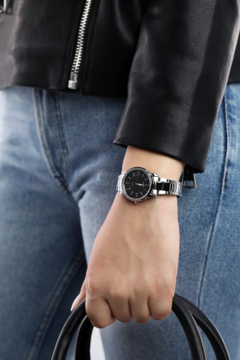 ZEGAREK DAMSKI CASIO LTP-1303DD-1AVEF Srebrny Czarna Tarcza + BOX