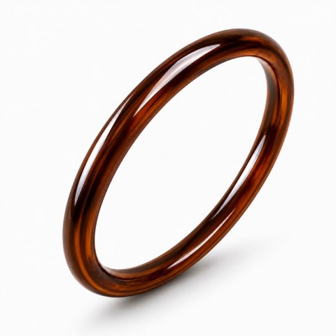 Modowa bransoletka, obręcz z żywicy, brązowa 8mm B546