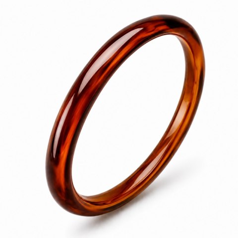 Modowa bransoletka, obręcz z żywicy, bursztynowa 13mm B549