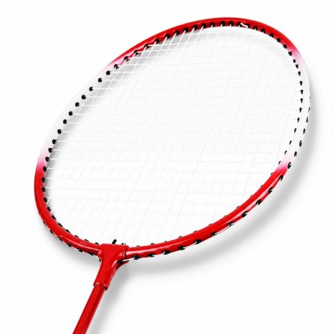 Zestaw do badmintona 2 czerwone paletki +3lotki, zestaw w sportowej torbie AR19CZE