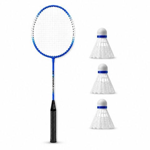 Zestaw do badmintona 2 niebieskie paletki +3lotki, zestaw w sportowej torbie AR19N