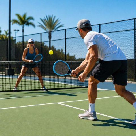 Zestaw rakietek z siateczką do odbijania, tenis badminton, 2 paletki, lotka i piłeczka AR18