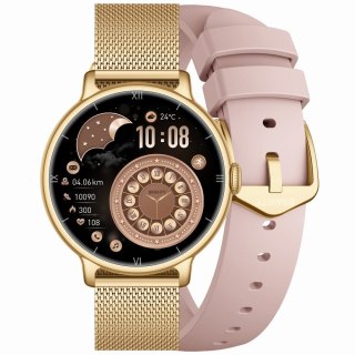 SMARTWATCH DAMSKI GRAVITY GT33-1 - AMOLED, DODATKOWY PASEK (sg048a)