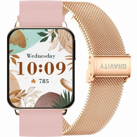 SMARTWATCH UNISEX GRAVITY GT17-1 - AMOLED, DODATKOWY PASEK (sg038a)