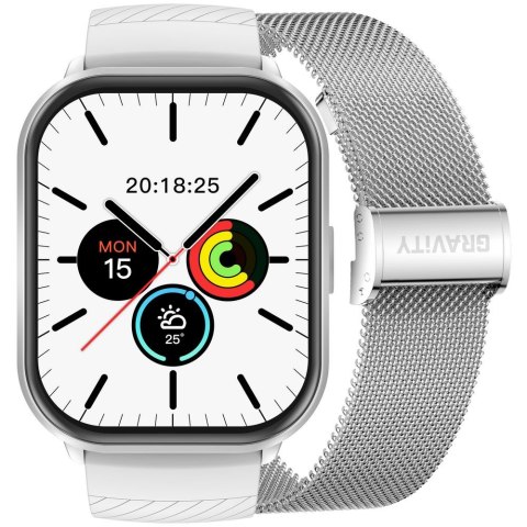 SMARTWATCH DAMSKI GRAVITY GT43-2 - DODATKOWY PASEK (sg054b)